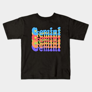 Rainbow Popart Gemini Kids T-Shirt